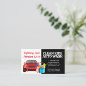 洗車場 | Red Vehicle |供給のクリーニング 名刺 (スタンド正面)