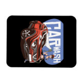 洗車女子 マグネット (横)