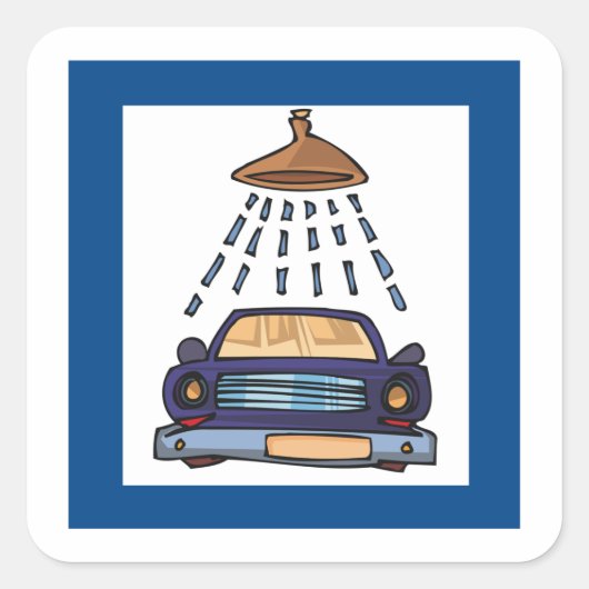 洗車標識 スクエアシール (正面)