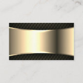 洗車洗浄サービス金ゴールドメタリックブラックメッシュ 名刺 (裏面)