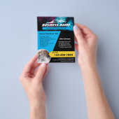 洗車洗浄モダンの自動詳細化 チラシ (手)