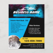 洗車洗浄モダンの自動詳細化 チラシ (正面)