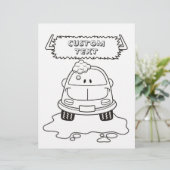 洗車漫画カラーリングブックページ (スタンド正面)