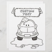 洗車漫画カラーリングブックページ (正面/裏面)