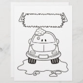 洗車漫画カラーリングブックページ (正面/裏面)