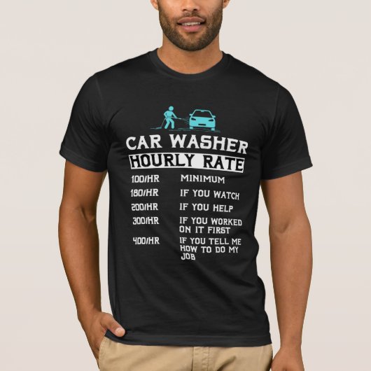 洗車用ハン車のドクリーナー自動車  Tシャツ (正面)