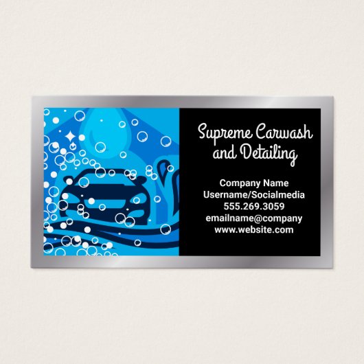 洗車用ロゴ清掃サービス |バブル (正面)