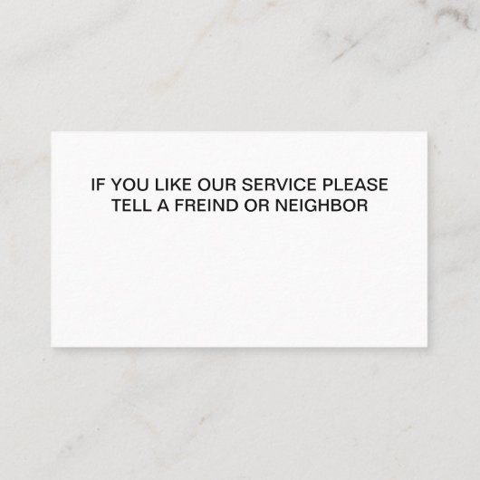 洗車用名刺の詳細を自動で表示 名刺 (裏面)