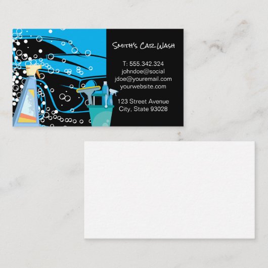 洗車用品 名刺 (正面/裏面)