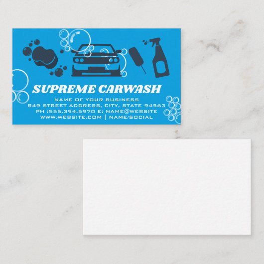 洗車用清掃用品 |シャボン玉 名刺 (正面/裏面)