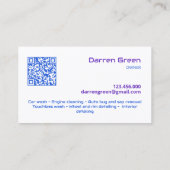 洗車用QR 名刺 (裏面)