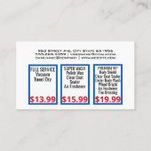 洗車石鹸バブルとウォーターホース 名刺 (裏面)