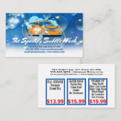 洗車石鹸バブルとウォーターホース 名刺 (正面/裏面)