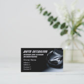 洗車自動詳細クリーニモダンング車の 名刺 (スタンド正面)