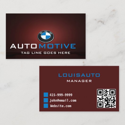 洗車自動詳細クリーニモダンング車の 名刺 (正面/裏面)