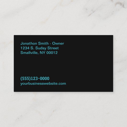 洗車自動詳細サービス 名刺 (裏面)