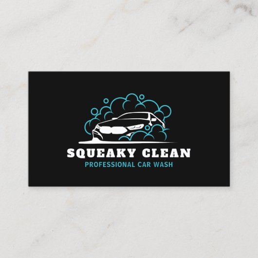 洗車自動詳細サービス 名刺 (正面)