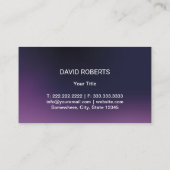 洗車自動詳細パープル車のズ 名刺 (裏面)