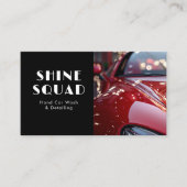 洗車自動詳細フォト車のー 名刺 (正面)