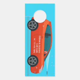 洗車詳細名刺 ドアノブサイン
