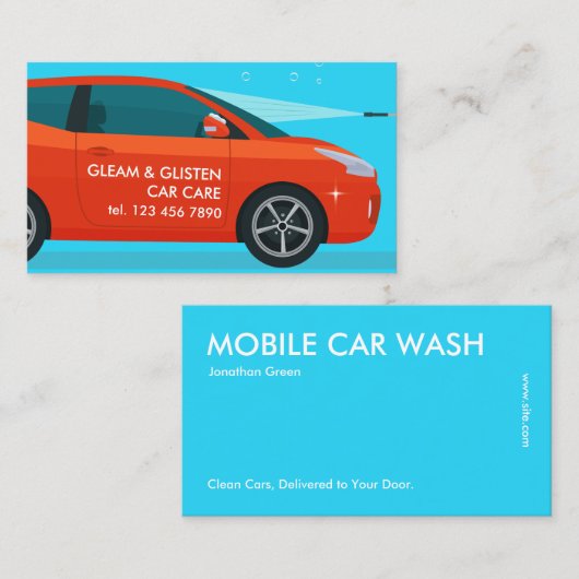 洗車詳細名刺 名刺 (正面/裏面)