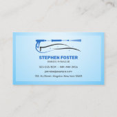 洗車詳細車車の洗車ブルー 名刺 (裏面)