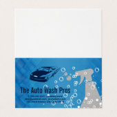 洗車詳細 | バブル | クリーニング 名刺 (外部フラット)