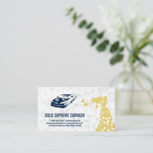 洗車詳細 | バブル 名刺 (スタンド正面)