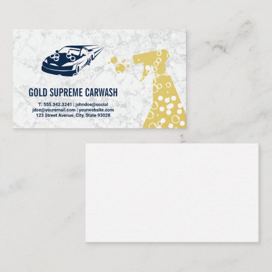 洗車詳細 | バブル 名刺 (正面/裏面)