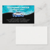 洗車詳細 | 水ビーズオンガラス 名刺 (正面/裏面)