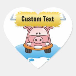 洗車豚 ハートシール