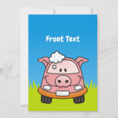 洗車豚 招待状 (正面)