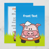 洗車豚 招待状 (正面/裏面)