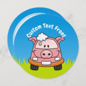 洗車豚 招待状 (正面/裏面)