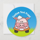 洗車豚 招待状 (正面)