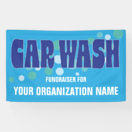 洗車資金調達者イベントブルーバブル 横断幕