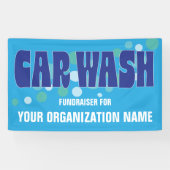 洗車資金調達者イベントブルーバブル 横断幕 (横)