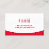 洗車赤車の白 名刺 (裏面)