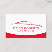 洗車赤車の白 名刺 (正面)