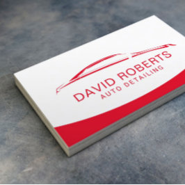 洗車赤車の白 名刺