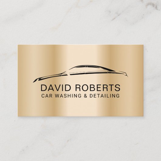 洗車金ゴールドの詳細をモダン自動車の表示 名刺 (正面)