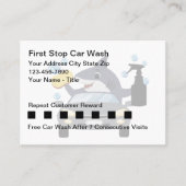 洗車顧客報酬テーマ名刺 名刺 (正面)