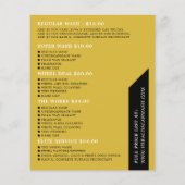 洗車、オートウォッシュ、清掃サ広告ービス チラシ (裏面)