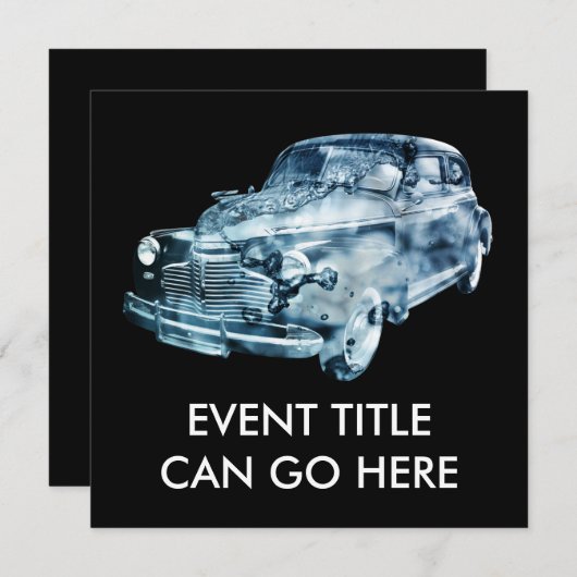 洗車 ダブル露光 招待状 (正面/裏面)