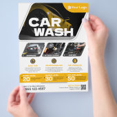 洗車 – (テンプレート)フライヤー チラシ (手)