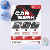 洗車 – (テンプレート)フライヤー チラシ (シングル)