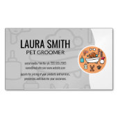 洗面シャワーアイコン マグネット名刺 (正面)