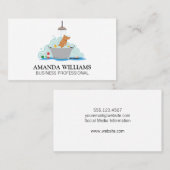 洗面シャワーアイコン 名刺 (正面/裏面)