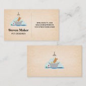 洗面シャワーアイコン 名刺 (正面/裏面)