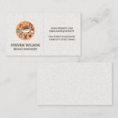 洗面シャワーアイコン |紙テクスチャの背景 名刺 (正面/裏面)